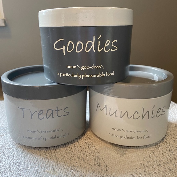 Other - Gray Metal Stackable Countertop Storage Containers